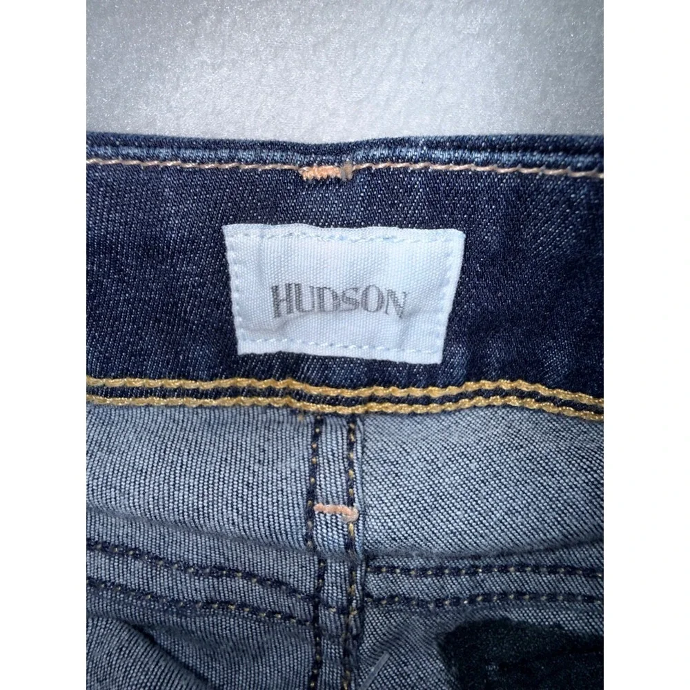 Hudson Ginny Crop Straight Jeans Womens 29 Blue Cuffed